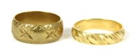 Lot 42 - Two 18ct gold wedding rings