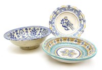 Lot 283 - Two North African glazed earthenware bowls