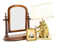 Lot 380 - A gilt bronze figure table lamp