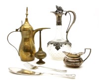 Lot 353 - A cut glass claret jug