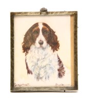 Lot 153 - A miniature portrait of a spaniel