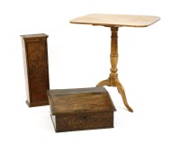 Lot 566 - A 19th century carved oak bible box