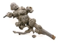 Lot 402 - A 19th century Chinese carved root wood figure of a boy