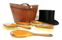 Lot 328 - A James Bogie of Kirkcaldy top hat in leather case
