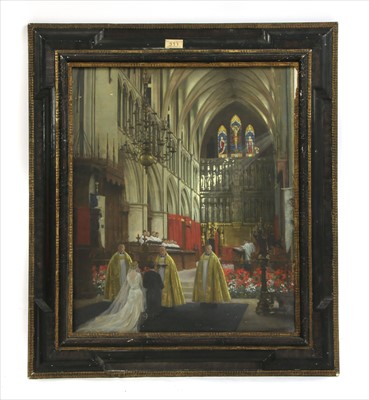 Lot 430 - Leonard Campbell Taylor (1874-1969)
A WEDDING IN SOUTHWARK CATHEDRAL
Signed l.r.