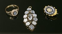 Lot 12 - A Georgian carved sardonyx memorial pendant