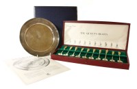 Lot 210 - A cased set of ten `Queen's Beasts' spoons
