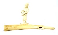Lot 239 - A German walrus tusk hunting horn