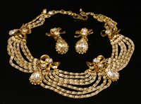 Lot 223 - A Christian Dior seven row swag or festoon necklace, by Mitchel Maer, c.1950