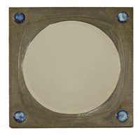 Lot 44 - An Arts and Crafts pewter mirror