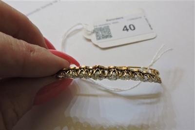 Lot 40 - A late Victorian diamond set crescent brooch