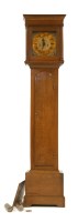 Lot 639 - A reproduction oak eight-day longcase clock
