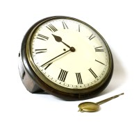 Lot 405 - A 19th century mahogany wall clock