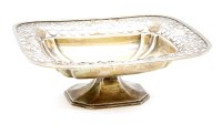 Lot 216 - A silver dish with pierced border