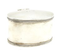 Lot 214 - A silver tea cannister of oval form