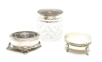 Lot 228 - A silver pique and tortoiseshell dressing table box