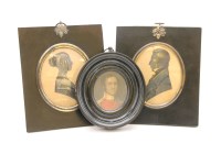 Lot 238 - Two portrait silhouette portraits by Herve of Regent Street