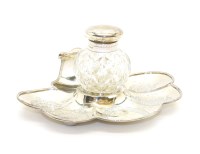 Lot 225 - A Victorian silver desk stand