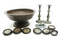 Lot 311 - A large Indian turned wooden pedestal bowl
