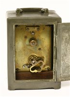 Lot 49 - A Liberty & Co pewter and enamel desk clock