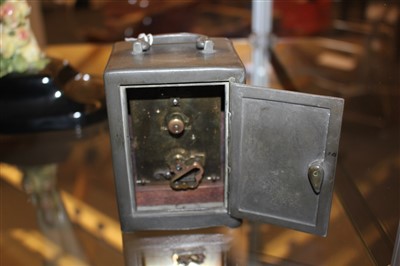 Lot 49 - A Liberty & Co pewter and enamel desk clock