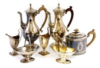 Lot 25 - A modern matched silver seven-piece tea and coffee set