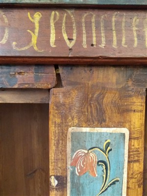 Lot 698 - An Austrian painted pine wardrobe