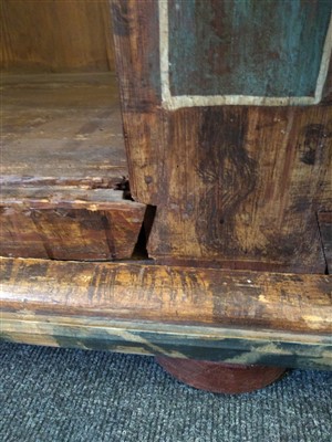 Lot 698 - An Austrian painted pine wardrobe