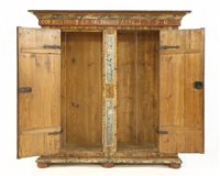Lot 698 - An Austrian painted pine wardrobe