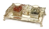 Lot 50 - A Victorian silver inkstand
