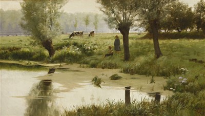 Lot 406 - Emile Claus (Belgian, 1849-1924)