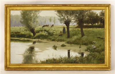 Lot 406 - Emile Claus (Belgian, 1849-1924)
