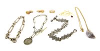 Lot 48 - 3 silver watch Alberts