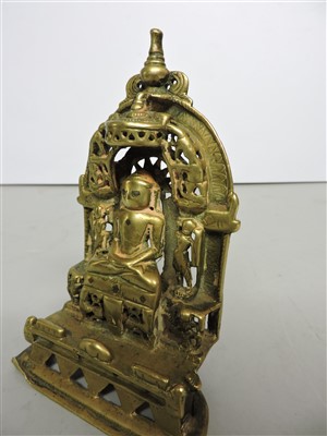 Lot 11 - An Indian copper-alloy Jainism tirthankara shrine