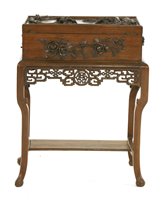 Lot 326 - A Chinese wooden sewing box