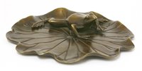 Lot 341 - A Japanese bronze plate