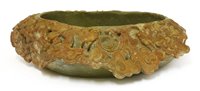 Lot 386 - A Chinese soap stone brush washer
