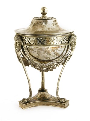 Lot 86 - An Italian silver-covered bonbon dish