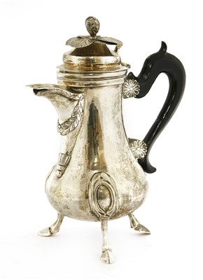 Lot 88 - A silver hot water pot