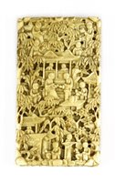 Lot 234 - A Chinese Canton ivory card case