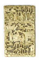 Lot 237 - A Chinese Canton ivory card case