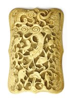 Lot 238 - A Chinese Canton ivory card case