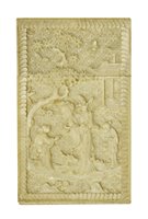 Lot 231 - A Chinese Canton ivory card case