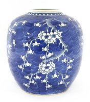 Lot 130 - A Chinese blue and white jar