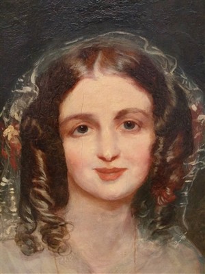 Lot 428 - Richard Rothwell RHA (Irish, 1800-1868)