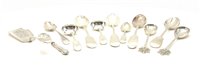 Lot 138 - A collection of silver fiddle pattern items