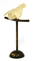 Lot 351 - A Japanese ivory hawk
