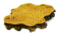 Lot 106 - A Chinese porcelain brush lick