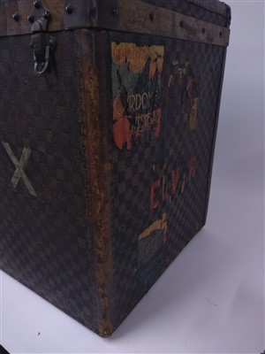 Lot 767 - An early 20th century French leather-bound trunk possibly by Goyard