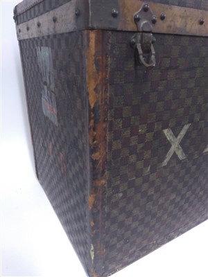 Lot 767 - An early 20th century French leather-bound trunk possibly by Goyard